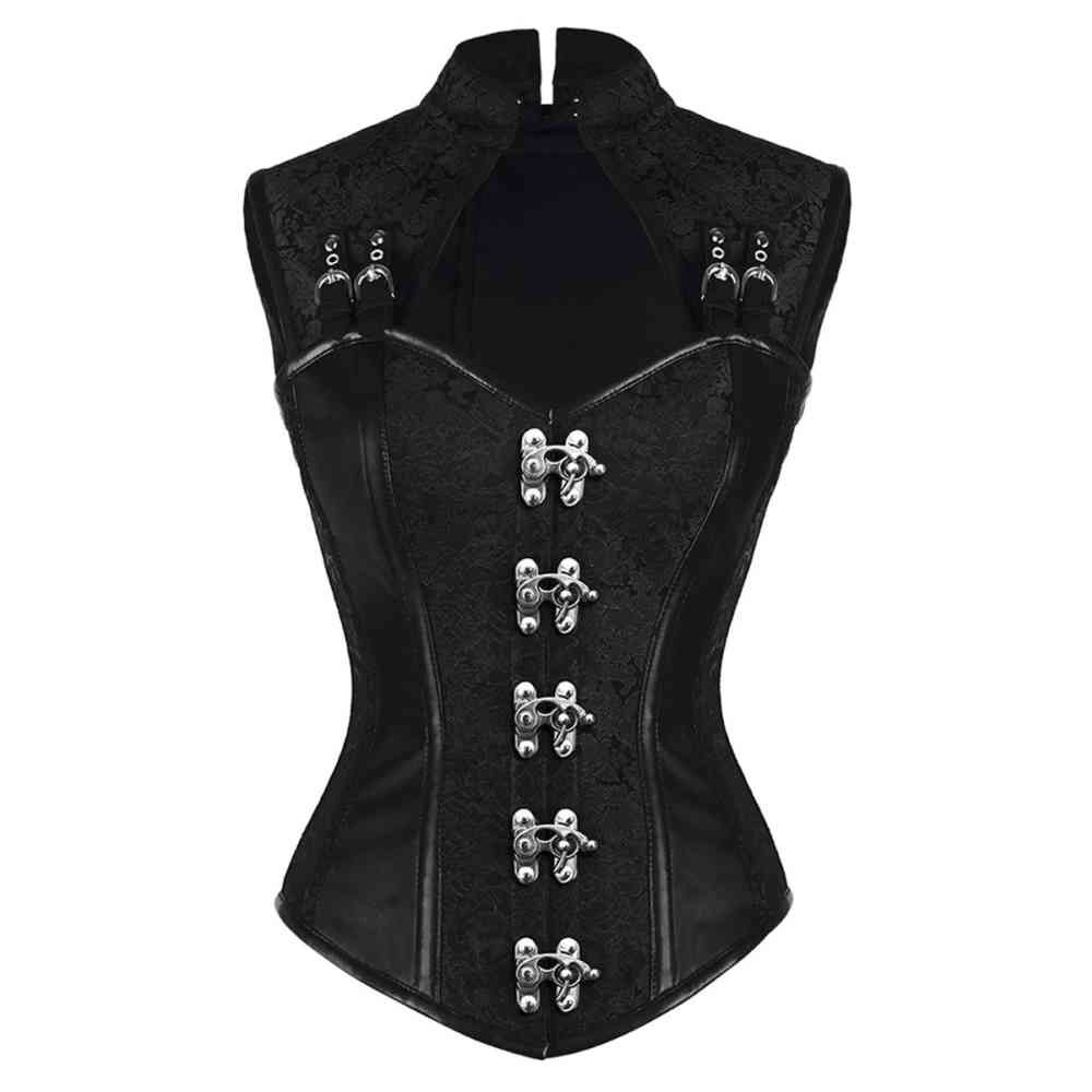 Attitude Corsets - Avalárion Overbust korset - Vampire - Zwart